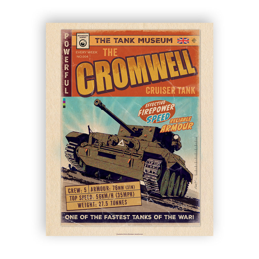Art Print: The Cromwell Cruiser Tank Comic Print Wall Art On Demand Star Editions 11x14" No Frame