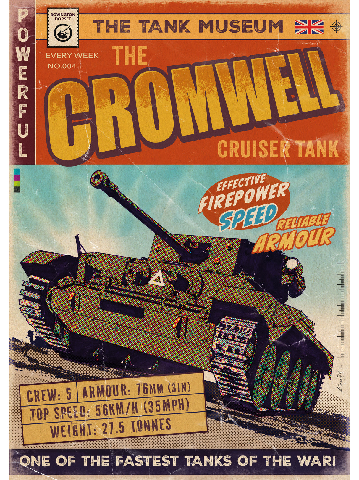 The Cromwell Cruiser Comic T-Shirt T-Shirt On Demand Star Editions