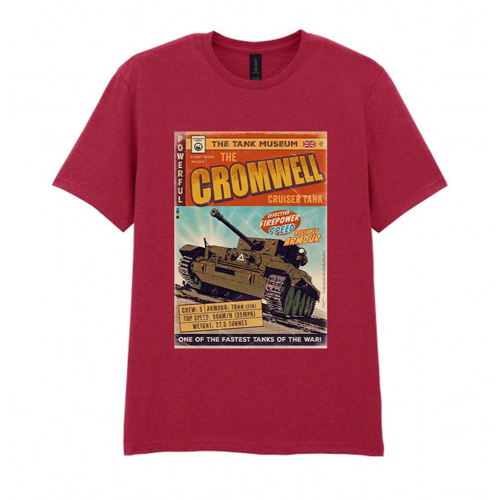 The Cromwell Cruiser Comic T-Shirt T-Shirt On Demand Star Editions Cardinal Red S