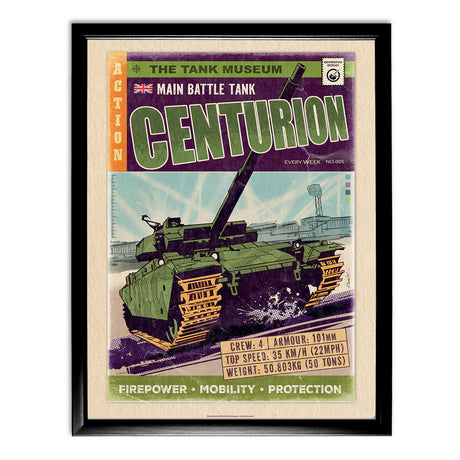 Art Print: The Centurion Tank Comic Print Wall Art On Demand Star Editions 11x14" With Black Frame