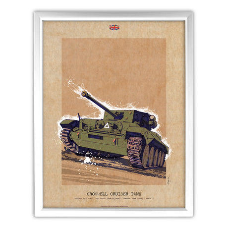 Art Print: Cromwell Cruiser Print Wall Art On Demand Star Editions 11x14" With White Frame