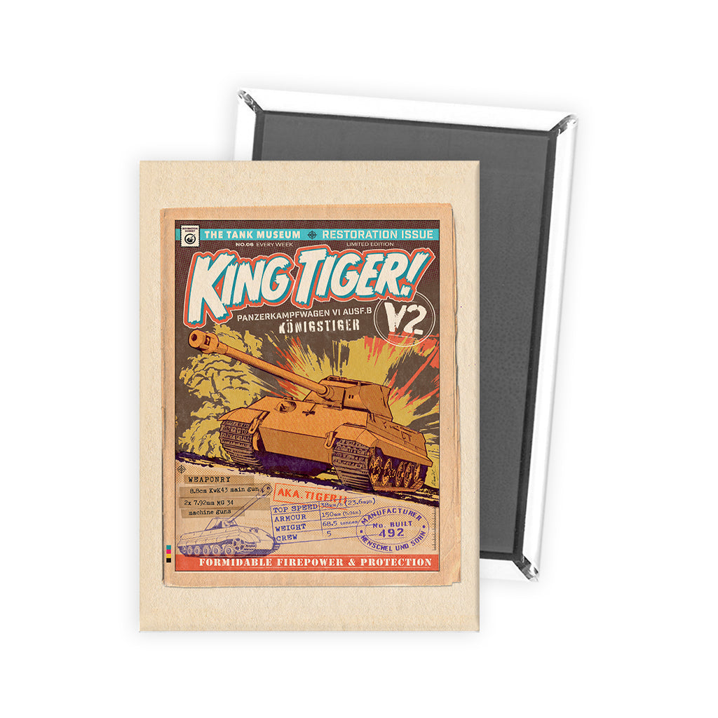 Art Print: King Tiger Comic Print Wall Art On Demand Star Editions 11x14" With White Frame