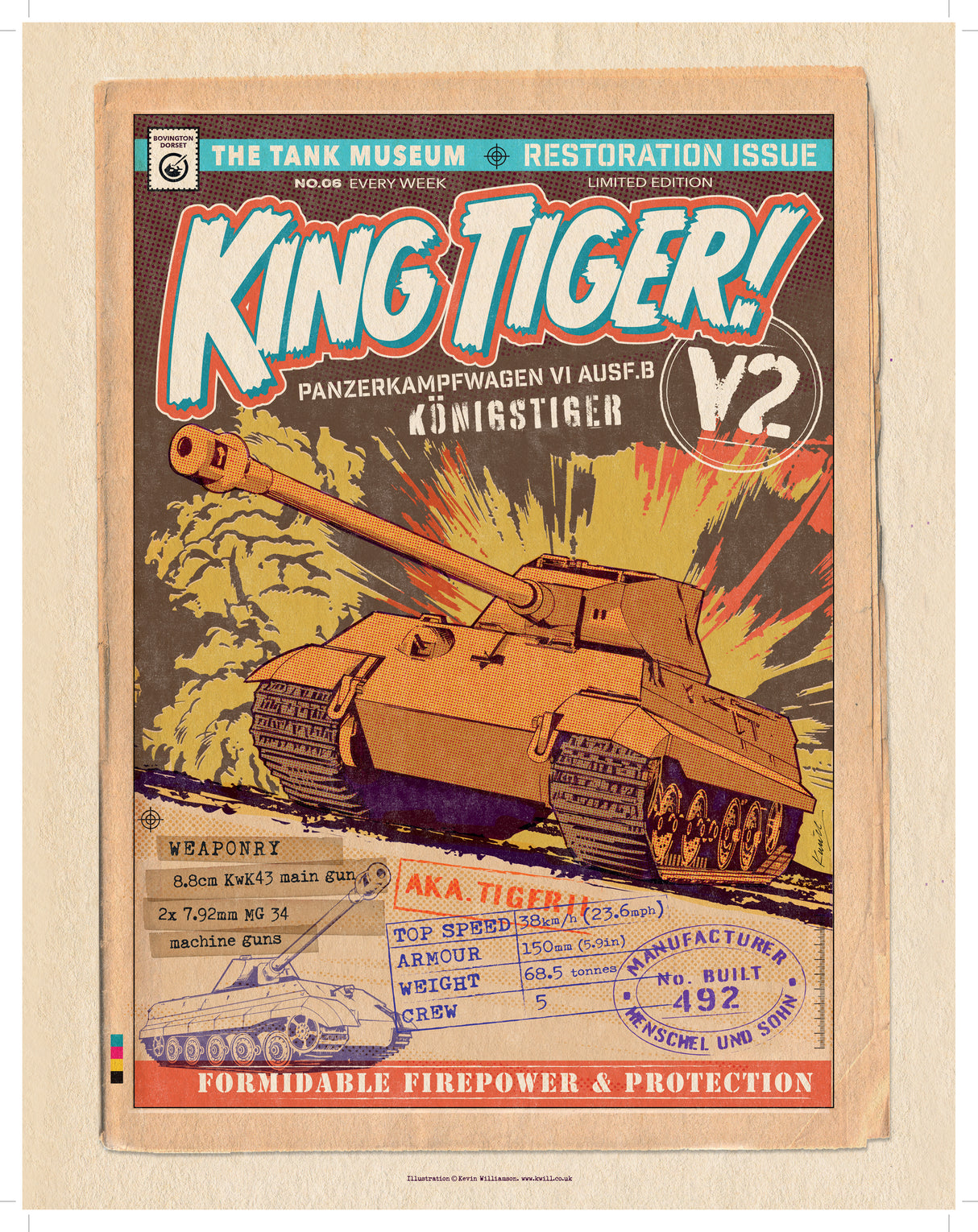 Art Print: King Tiger Comic Print Wall Art On Demand Star Editions