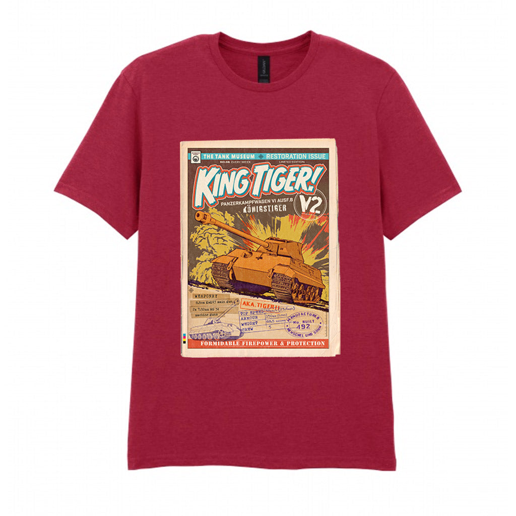 King Tiger Comic T-Shirt T-Shirt On Demand Star Editions Cardinal Red S
