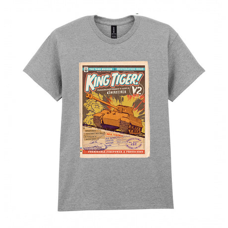 King Tiger Comic T-Shirt T-Shirt On Demand Star Editions Grey M
