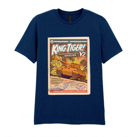 King Tiger Comic T-Shirt T-Shirt On Demand Star Editions Navy S