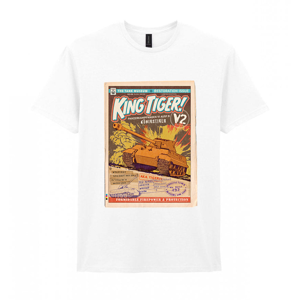 King Tiger Comic T-Shirt T-Shirt On Demand Star Editions White S