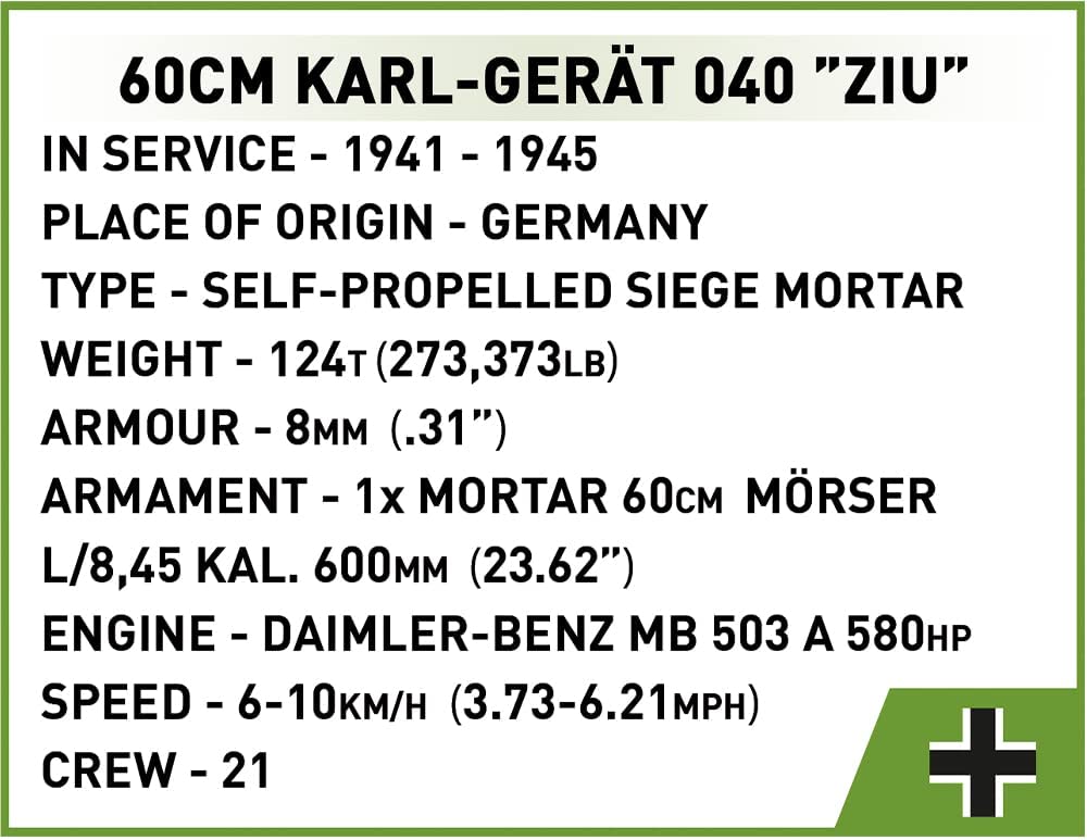 Cobi Karl-Gerat 040 "Ziu" Brick Model Kit [variant_option4]
