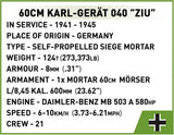 Cobi Karl-Gerat 040 "Ziu" Brick Model Kit [variant_option4]