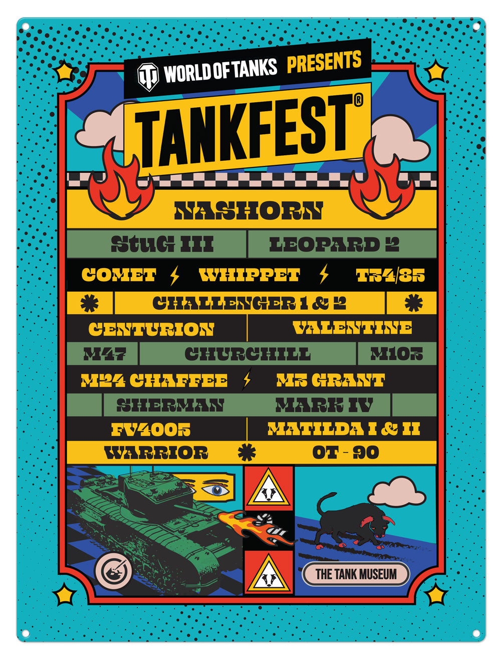 TANKFEST 2026 Large Metal Sign Wall Art The Original Metal Sign Co