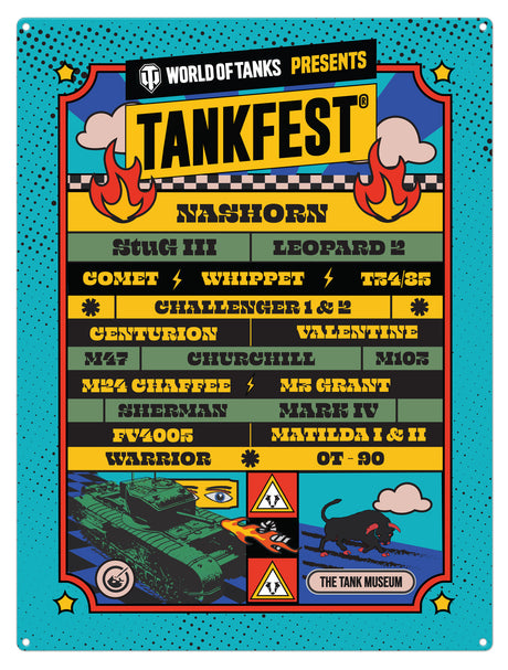 TANKFEST 2026 Large Metal Sign Wall Art The Original Metal Sign Co
