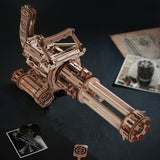 Rokr Rotating Barrel Machine Gun Wooden Puzzle Toy Robotime