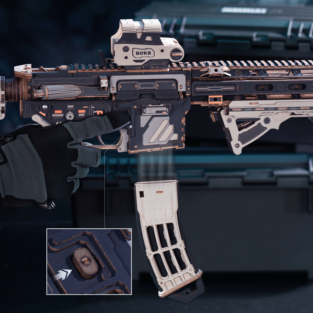 Rokr: M416 Carbine Wooden Puzzle Toy Robotime