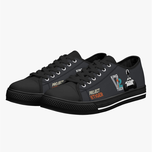 King Tiger V2 Low Top Canvas Trainer Black Footwear I Love A Hanger