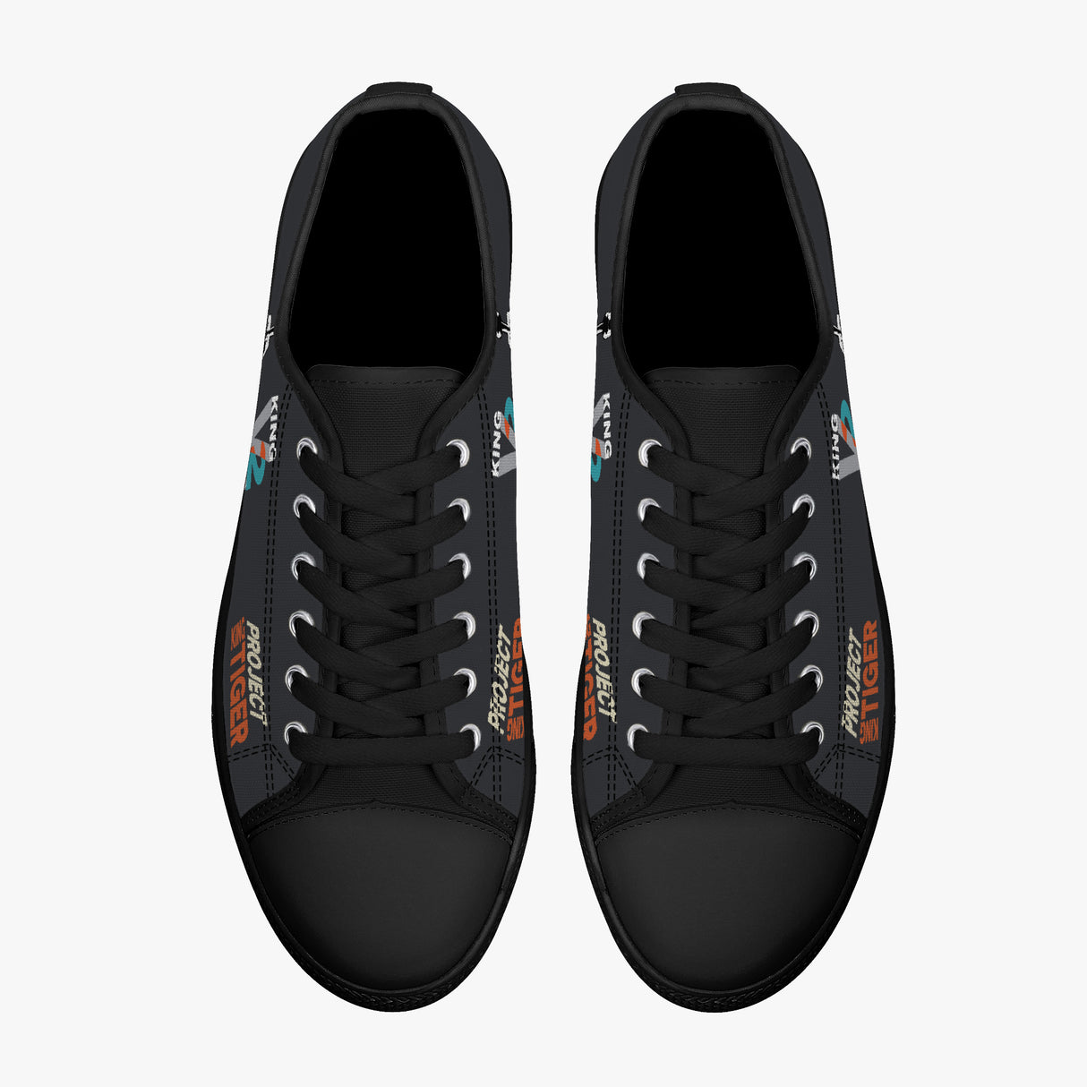 King Tiger V2 Low Top Canvas Trainer Black Footwear I Love A Hanger