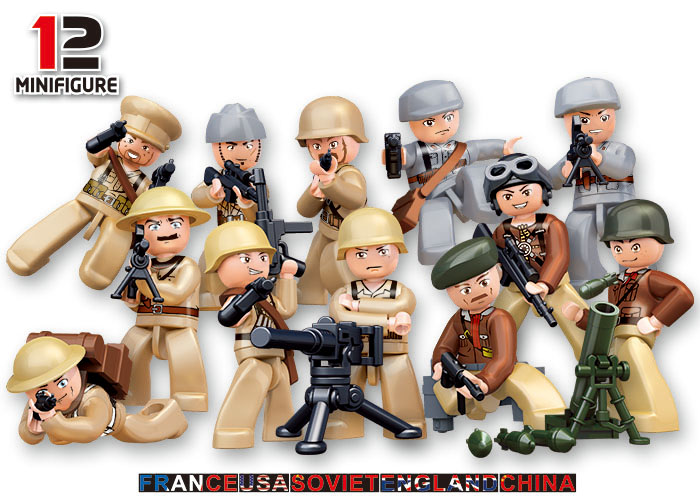 Sluban WWII Mini Figures in Bag Model Accessories [variant_option4]
