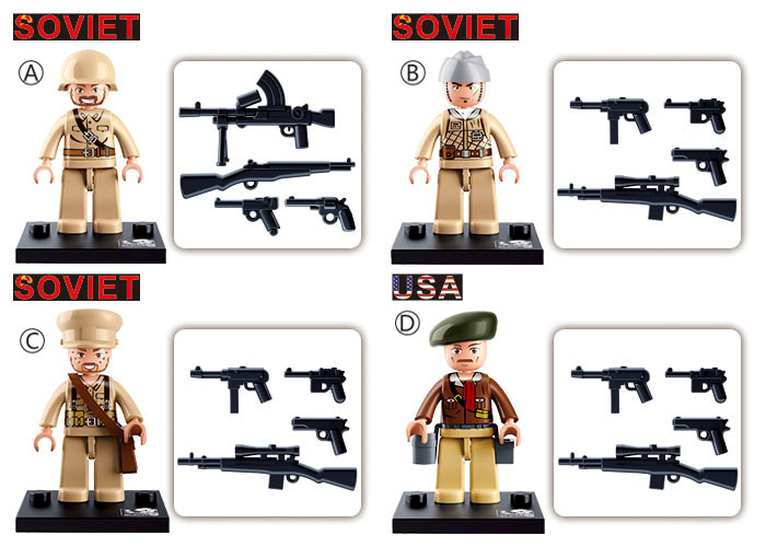 Sluban WWII Mini Figures in Bag Model Accessories [variant_option4]