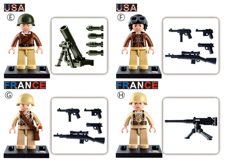Sluban WWII Mini Figures in Bag Model Accessories [variant_option4]