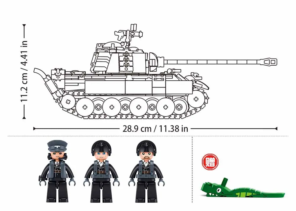 Sluban 1/35 Panther G-S CHECK Brick Model Kit Kombat