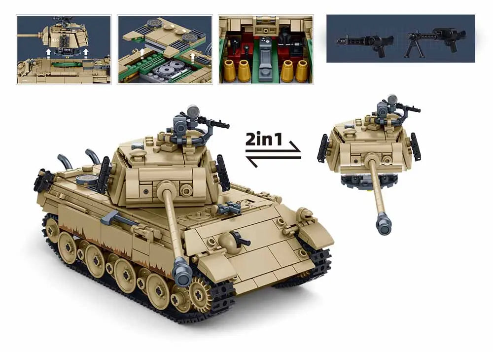 Sluban 1/35 Panther G-S CHECK Brick Model Kit Kombat