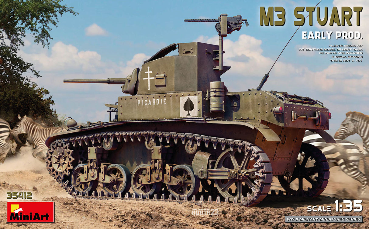 MiniArt 1/35 M3 Stuart Early Prod. Scale Model [variant_option4]