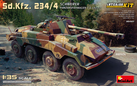 Miniart 1/35 Sd.Kfz. 234/4 Schwerer Panzerspahwagen 7.5 Scale Model [variant_option4]