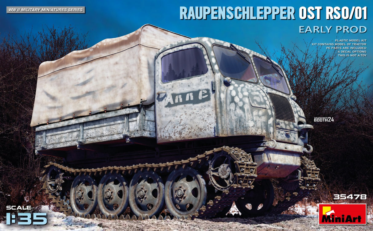 Miniart 1/35 Raupenschlepper Ost RSO/01. Early Prod Scale Model MiniArt