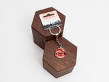 Enamel Poppy Keyring