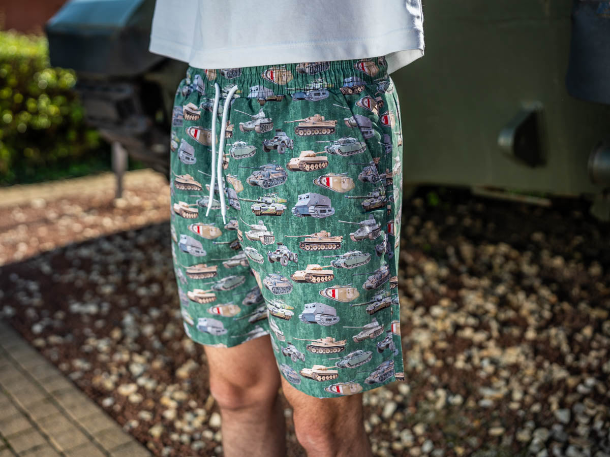 Hawaiian Tank Swim Shorts