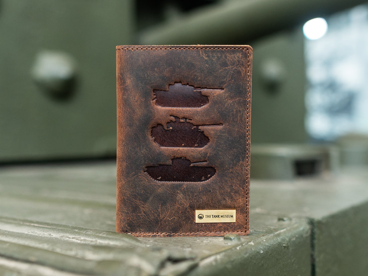 Tank Museum Brown Leather Passport Holder