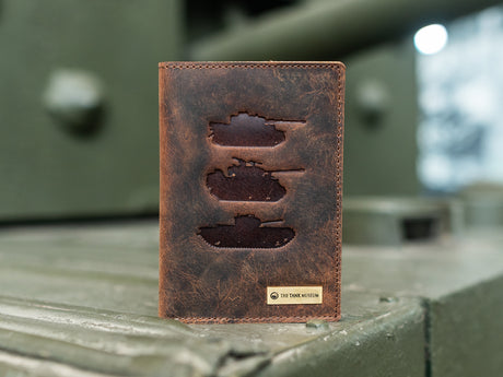Tank Museum Brown Leather Passport Holder