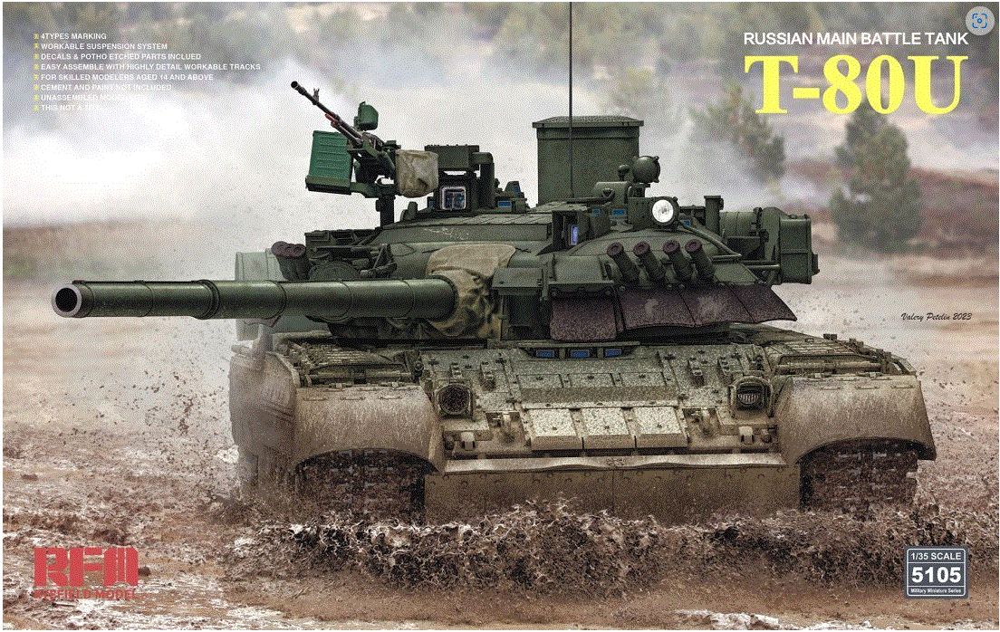 Ryefield Model 1/35 Russian Main Battle Tank T-80U