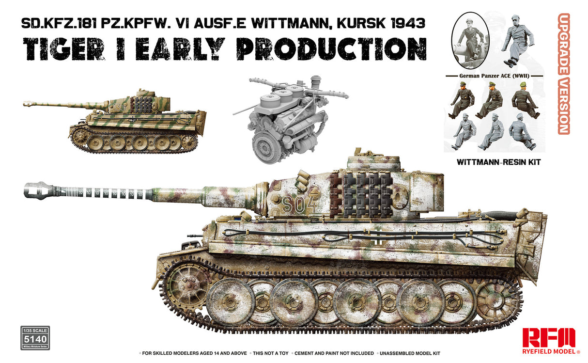 Ryefield Model 1/35 Tiger 1 Early Production Kursk (Upgraded Version).