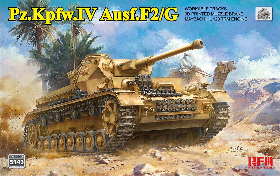 Ryefield Model 1/35 Pz.Kpfw IV Ausf F.2/G with workable tracks.