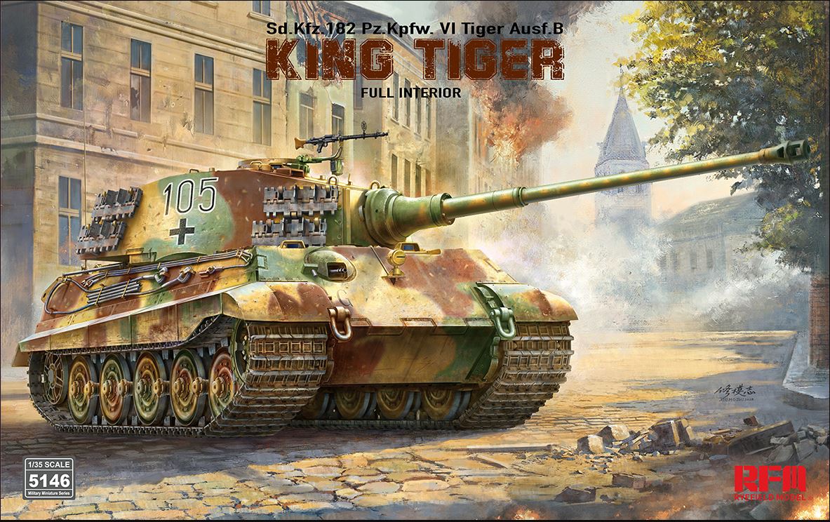 Ryefield Model 1/35 King Tiger, with full interior and paint set.