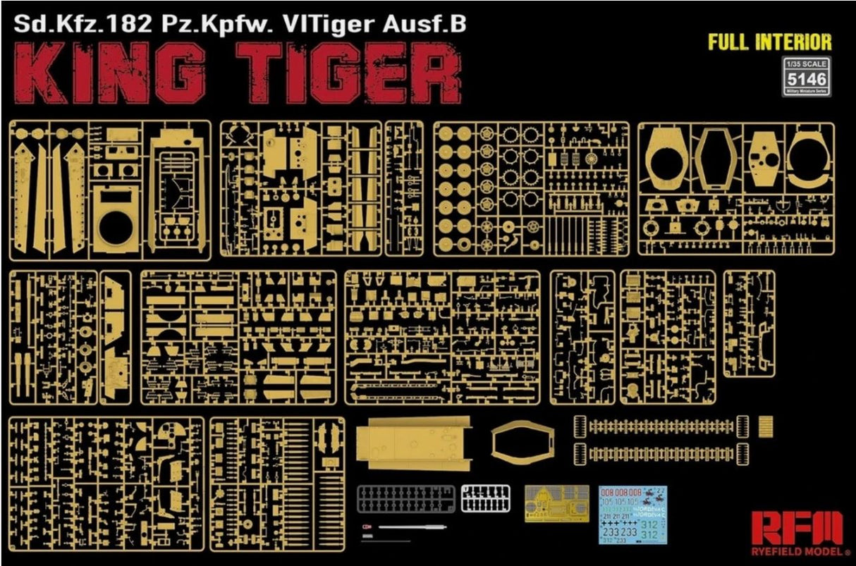 Ryefield Model 1/35 King Tiger, with full interior and paint set.