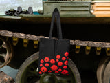 Remembrance Poppy Cotton Tote Bag Black Bags Portfolio Group