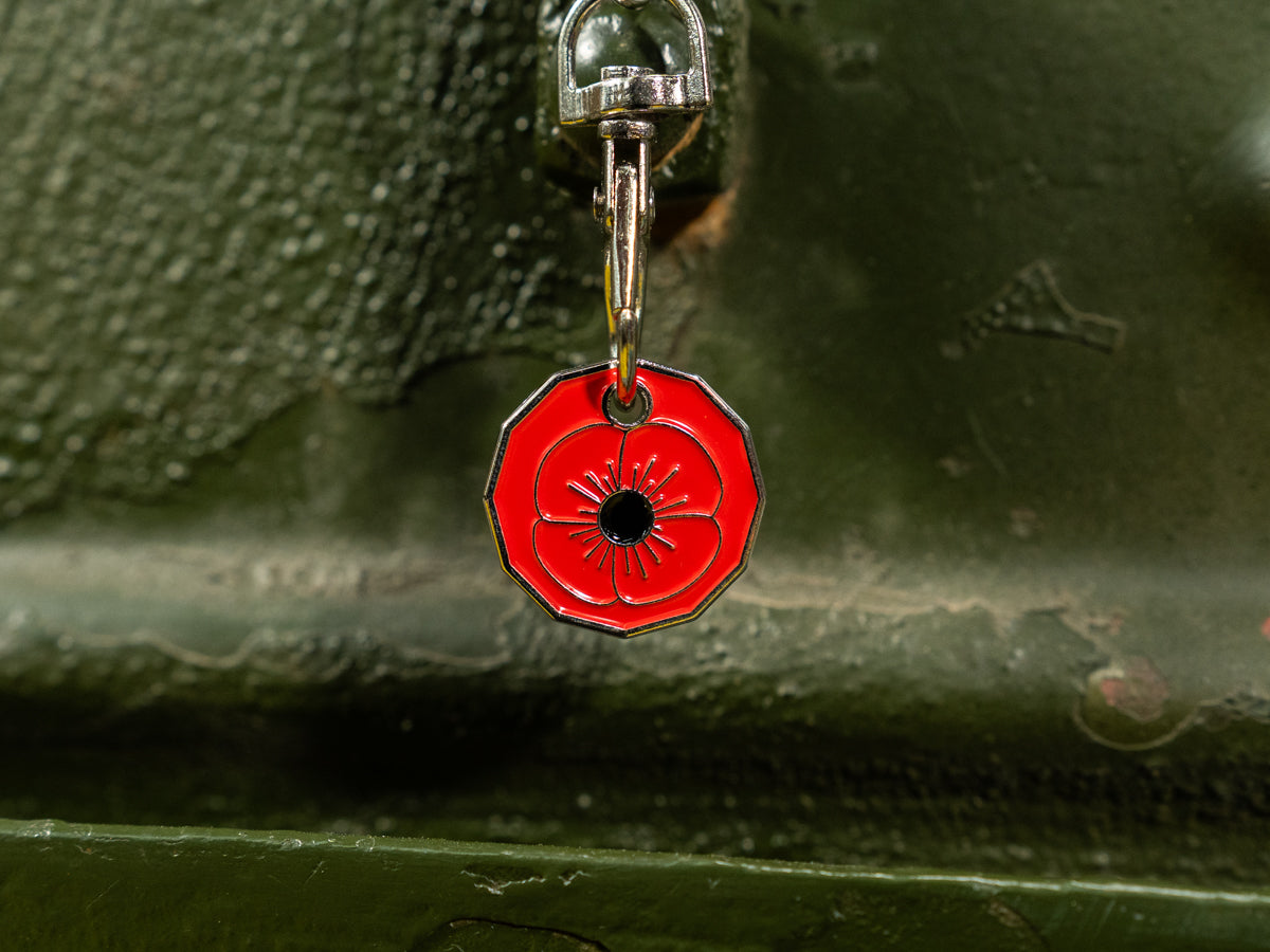 Remembrance Trolley Coin Poppy Keyring Portfolio Group