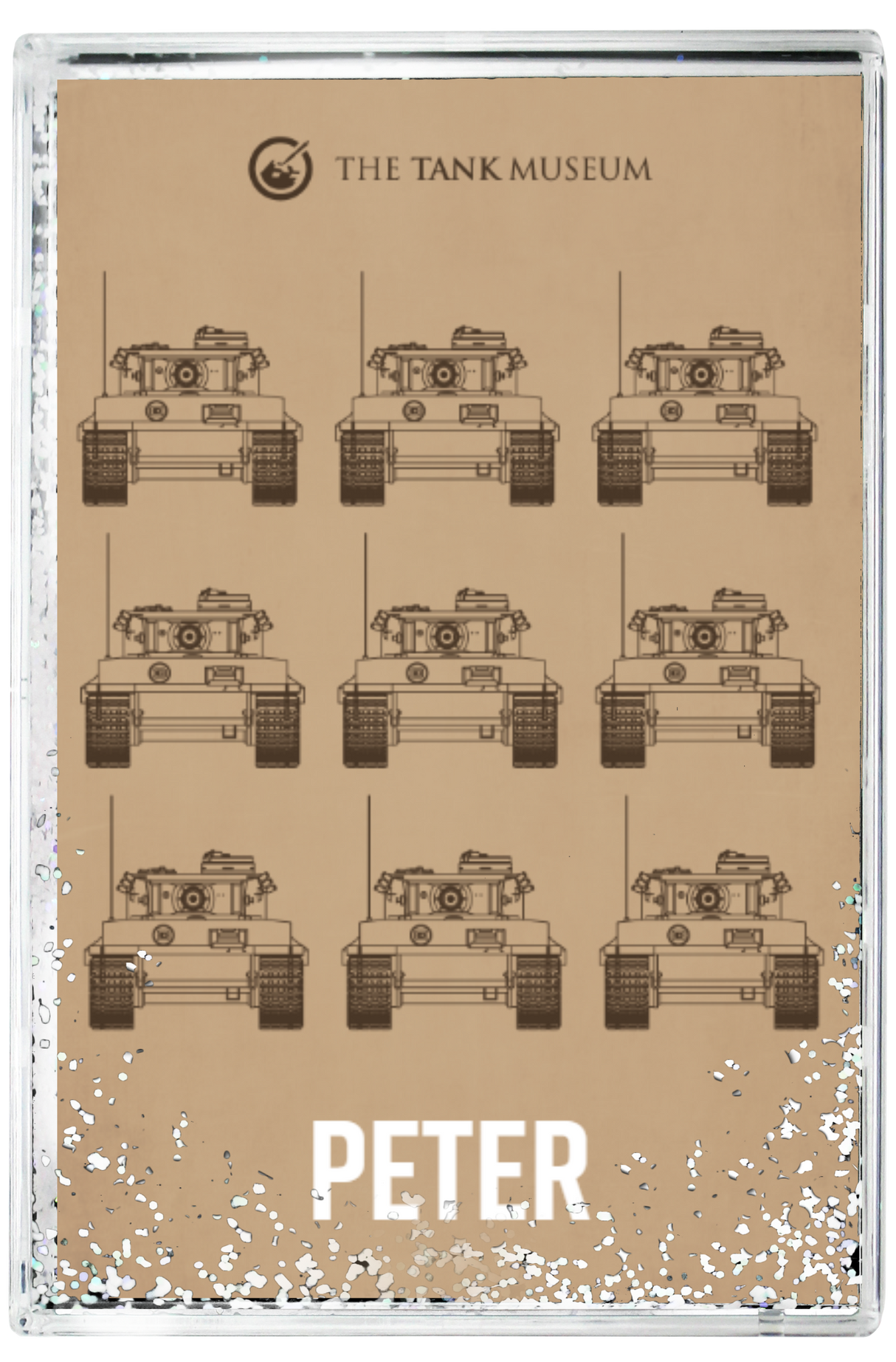 Tiger Repeat Glitter Block
