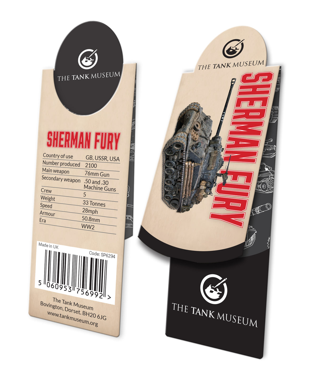 Sherman Fury Magnetic Bookmark