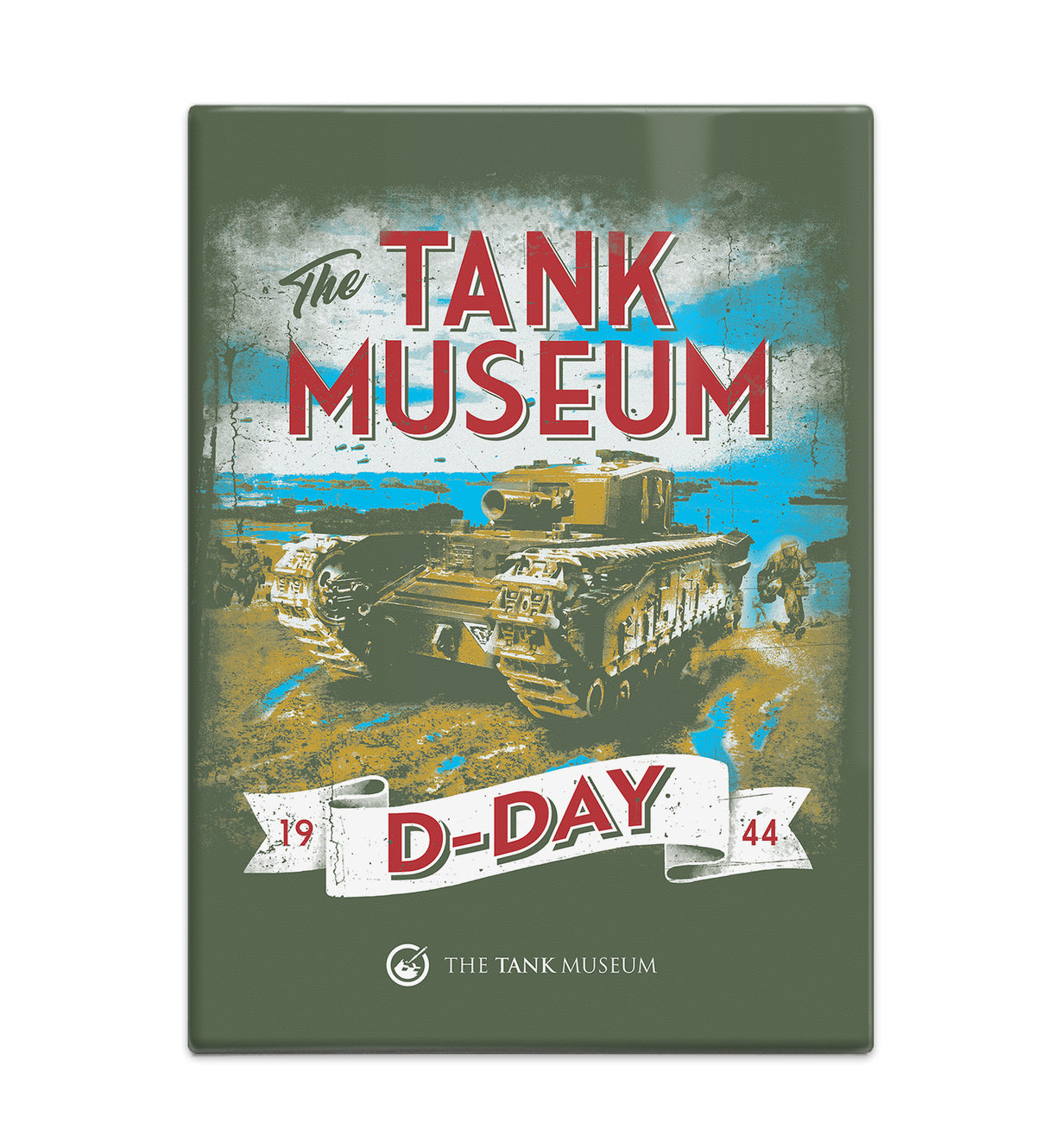 D-Day Churchill Tank Khaki Fridge Magnet