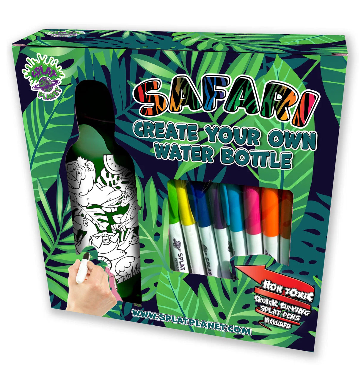 Colour in Water Bottle Safari Drinkware Splat Planet Limited