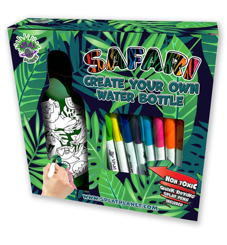 Colour in Water Bottle Safari Drinkware Splat Planet Limited