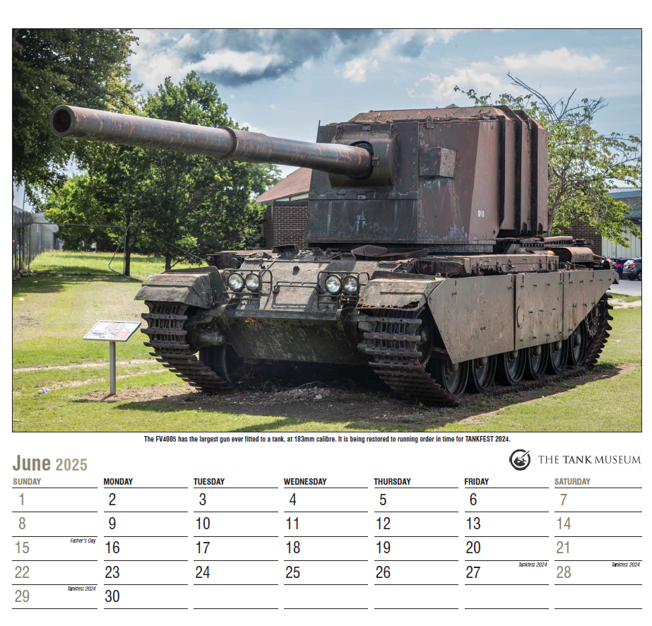 Tank Museum Calendar 2025