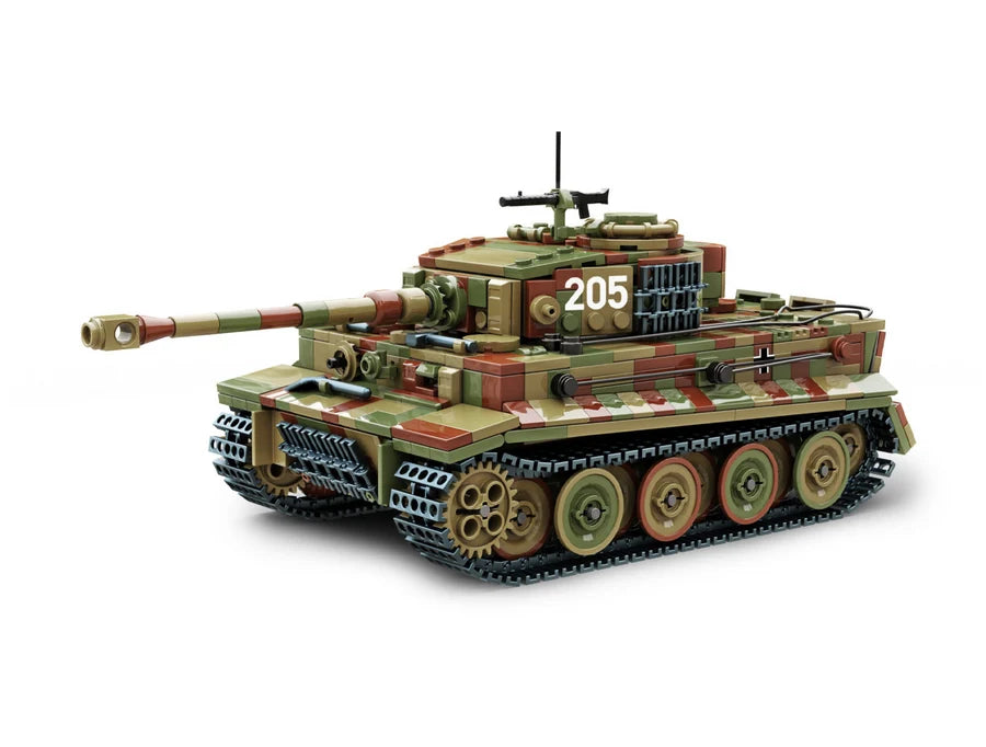 Build Army 1:33 Tiger 1 Ausf.E Later Version Camo (CHECK) Brick Model Kit Build Army