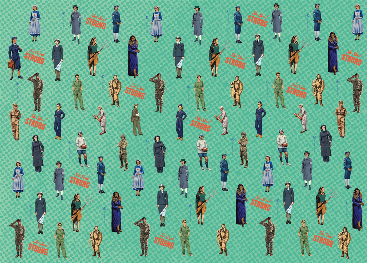 Women In Warfare 'She Stood Strong' Wrapping Paper Wrapping Paper [variant_option4]
