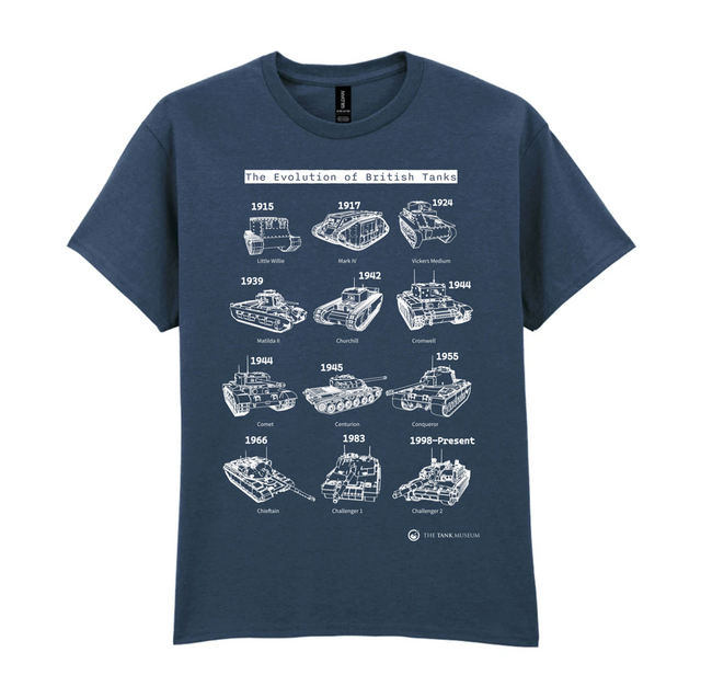 Evolution of British Tanks T-Shirt T-Shirt Aspire Small