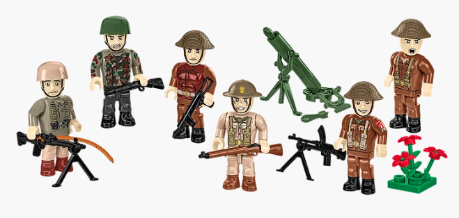 Cobi Battle of Monte Cassino, 6 Figure Set Brick Model Kit Cobi