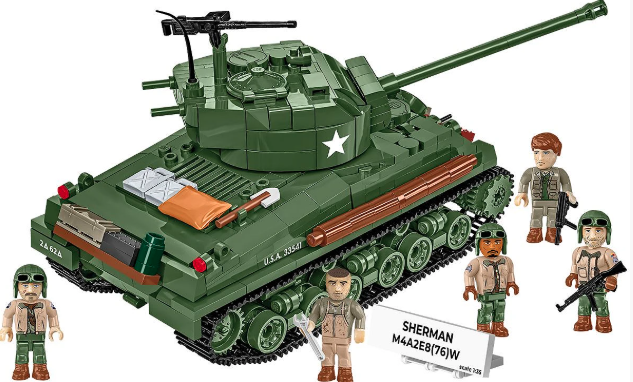 Cobi 1/35 Sherman M4A2E8 (76)W Brick Model Kit Cobi