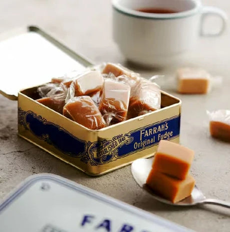 Farrah's Original Fudge Tin 100g (WORM DONE) Fudge/Toffee Farrah's